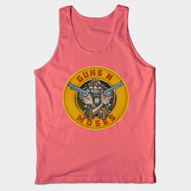 Guns N Moses. Funny Jewish Passover Graphic Tank Top by sababa